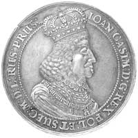 odbitka w srebrze 10 dukatówki 1650, Gdańsk, Aw: Popiersie Jana Kazimierza i napis IOAN CASIM DG R..