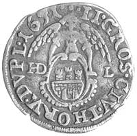 dwugrosz 1651, Toruń, odmiana bez obwódek, Kurp.