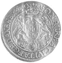 dukat 1670, Gdańsk, H-Cz. 2368 R3, Fr. 32, T. 45, złoto, 3.44 g, lekko gięty