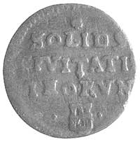 szeląg 1671, Toruń, odmiana z małą koroną i napisem SOLID9 na rewersie, Kurp. 1145 R2, Gum. 1984
