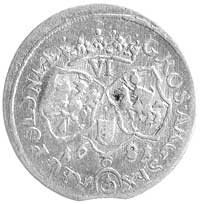 szóstak 1681, Kraków, odmiana z literą C pomiędzy cyframi daty, Kurp. 1200 R6, Gum. 2002