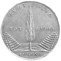 talar 1727, Drezno, Schnee 1021, Dav. 2661, rzadka moneta wybita z okazji śmierci królowej Krystyn..