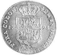 dwuzłotówka 1795/4, Warszawa, Plage 349, piękny egzemplarz, minimalnie justowany
