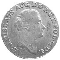 złotówka 1791, Warszawa, Plage 299, minimalnie justowana, bardzo ładna moneta