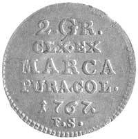 2 grosze srebrne 1767, Warszawa, Plage 245, bard