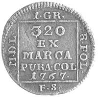 grosz srebrny 1767, Warszawa, Plage 216