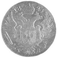 10 groszy 1821, Warszawa, Plage 83, rzadka moneta z ładną patyną