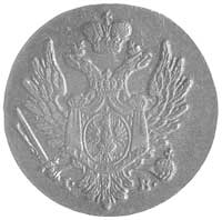 1 grosz z miedzi krajowej 1824, Warszawa, Plage 214, wyśmienity stan zachowania, patyna