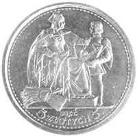 5 złotych 1925, Konstytucja, na awersie monogram