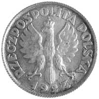 2 złote 1924, Głowa Kobiety z kłosami, na awersie litera H, moneta wybita stempem odwróconym, Parc..