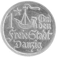 1 gulden 1923, Utrecht, Koga, rzadka moneta bita stemplem lustrzanym