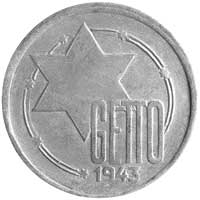 10 marek 1943, Łódź, aluminiomagnez, ładnie zachowana, rzadka moneta