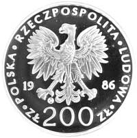 200 złotych 1986, Szwajcaria, II wizyta papieża Jana Pawła II w Polsce, Parchimowicz P-316 b, wybi..