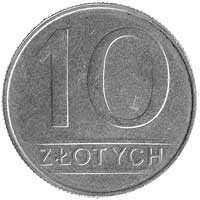 10 złotych 1988, Warszawa, aluminium, 2.13 g, ogromnie rzadka, nieopisana dotąd w literaturze moneta