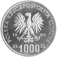1.000 złotych 1988, Jadwiga, wypukły napis PRÓBA, Parchimowicz P-495 a, mimo wybicia 2.500 sztuk b..