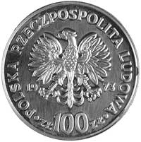 100 złotych 1973, Mikołaj Kopernik, wypukły napis PRÓBA, Parchimowicz P-354 c, nakład nieznany, al..
