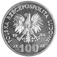 100 złotych 1988, Jadwiga, wypukły napis PRÓBA, 