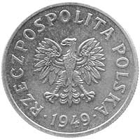 50 groszy 1949, wklęsły napis PRÓBA, Parchimowic