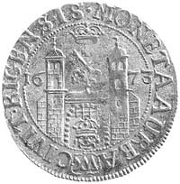 dukat 1673, Ryga, Ahlström 90 R, Fr. 17, złoto, 3.43 g, moneta bardzo rzadka i ładnie zachowana