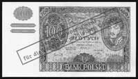 100 złotych 9.11.1934, Miłczak 90c, Pick 90, z nadrukiem władz okupacyjnych, bardzo rzadkie w tym ..