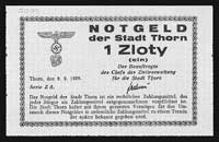 Toruń- 1 złoty 9.09.1939, Jabł. 4269, bardzo rza