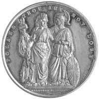 medal patriotyczny autorstwa Hallidaya wybity staraniem Komitetu Londyńskiego 1833 r., Aw: Stojące..