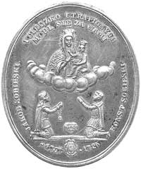 medal wybity na pamiątkę odnalezienia szczątków synów Jana III Sobieskiego 1862 r., Aw: Królewicze..