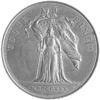 medal autorstwa W.A. Malinowskiego wybity z okazji 50 rocznicy Powstania Listopadowego w 1880 r., ..