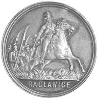 medal pamiątkowy Tadeusza Kościuszki 1894 r., Aw: Kościuszko na koniu w prawo, za nim kosynierzy, ..
