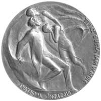 Adam Mickiewicz- medal autorstwa Wacława Szymanowskiego 1898 r., Aw: Popiersie Mickiewicza w prawo..