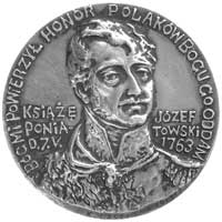 setna rocznica śmierci Józefa Poniatowskiego- medal autorstwa Laszczki 1913 r., Aw: Popiersie na w..