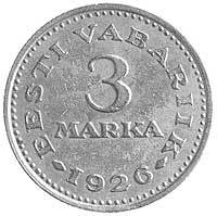 3 marki 1926, Aw: W wieńcu herb państwowy, Rw: Nominał, w otoku napis i data, rzadkie