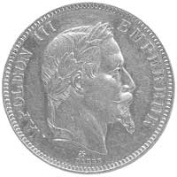 100 franków 1862, Paryż, Aw: Głowa w wieńcu laur