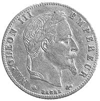 5 franków 1867, Paryż, Aw. i Rw. j.w., Fr.588, Gad.1002, złoto, 1.61 g