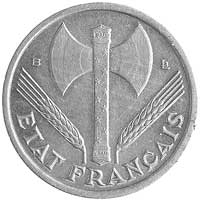 1 frank 1943 (B) Beaumont le Roger, Aw: Dwustron