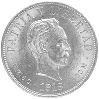 10 peso 1916, Aw: Głowa, Rw: Herb i napis w otok