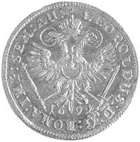 dukat 1692, Aw: Orzeł dwugłowy, Rw: Herb miasta i napis w otoku, Fr.1109, Gaedecheus 118, złoto, 3..