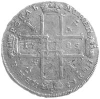 rubel 1725, Aw: Popiersie, Rw: Poczwórny monogram w kształcie krzyża, Uzdenikow 625