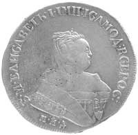 rubel 1750, Moskwa, Aw: Popiersie, Rw: Orzeł dwu