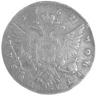Piotr III 1762, rubel 1762, Aw: Popiersie, Rw: O