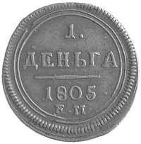 dieńga 1805, Jekatierinburg, Aw: Orzeł dwugłowy, Rw: Nominał i data, Uzdenikow 3054, Brekke 38, rz..