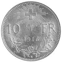 10 franków 1916, Fr. 504, złoto, 3.22 g