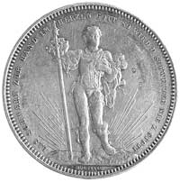 5 franków 1889, Bazylea, Aw: Herb miasta, w otoku napisy i herby, Rw: Rycerz, H.M.Z. 1252, pamiątk..