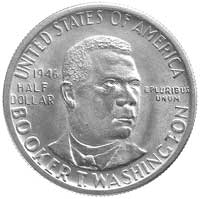 50 centów 1946, Filadelfia, moneta pamiątkowa- Booker T. Washington