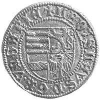 Ładysław V 1453-1457, goldgulden bez daty (1457), Hermanstadt, Aw: Tarcza herbowa, Rw: Święty Łady..