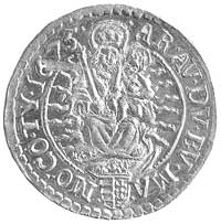 dukat 1675, Krzemnica, Aw: Stojący król i litery K-B, Rw: Madonna, Huszar 1321, Fr. 51, złoto, 3.4..