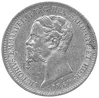 Wiktor Emanuel II 1849-1861, 20 lirów 1860, Genua, Fr. 1147, złoto, 6.43 g