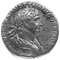 denar z lat 114- 117, Aw: Popiersie cesarza w pr