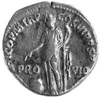 denar z lat 114- 117, Aw: Popiersie cesarza w prawo i napis w otoku IMP CAES TRAIAN OPTIM AVG GERM..