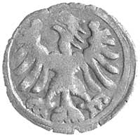 denar litewski, Wilno, Aw: Orzeł, Rw: Jeździec w lewo, wyżej gotycka litera A, Gum.471